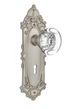 Nostalgic Warehouse 712294 - Nostalgic Warehouse Victorian Plate with Keyhole Passage Round Clear Crystal Glass Door Knob in Sa