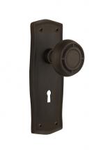 Nostalgic Warehouse 712346 - Nostalgic Warehouse Prairie Plate with Keyhole Passage Mission Door Knob in Oil-Rubbed Bronze