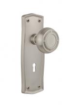 Nostalgic Warehouse 712347 - Nostalgic Warehouse Prairie Plate with Keyhole Passage Mission Door Knob in Satin Nickel