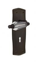 Nostalgic Warehouse 712439 - Nostalgic Warehouse Prairie Plate with Keyhole Passage Parlor Lever in Oil-Rubbed Bronze