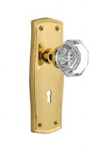 Nostalgic Warehouse 712532 - Nostalgic Warehouse Prairie Plate with Keyhole Passage Waldorf Door Knob in Polished Brass