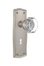 Nostalgic Warehouse 712533 - Nostalgic Warehouse Prairie Plate with Keyhole Passage Waldorf Door Knob in Satin Nickel