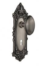 Nostalgic Warehouse 712782 - Nostalgic Warehouse Victorian Plate with Keyhole Passage Homestead Door Knob in Antique Pewter