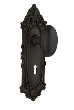 Nostalgic Warehouse 712783 - Nostalgic Warehouse Victorian Plate with Keyhole Passage Homestead Door Knob in Oil-Rubbed Bronze