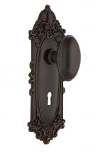 Nostalgic Warehouse 712786 - Nostalgic Warehouse Victorian Plate with Keyhole Passage Homestead Door Knob in Timeless Bronze