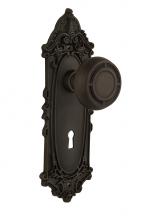 Nostalgic Warehouse 712797 - Nostalgic Warehouse Victorian Plate with Keyhole Passage Mission Door Knob in Oil-Rubbed Bronze