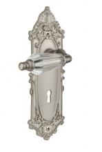 Nostalgic Warehouse 712950 - Nostalgic Warehouse Victorian Plate with Keyhole Passage Parlor Lever in Satin Nickel