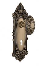 Nostalgic Warehouse 713046 - Nostalgic Warehouse Victorian Plate with Keyhole Passage Victorian Door Knob in Antique Brass