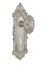 Nostalgic Warehouse 713059 - Nostalgic Warehouse Victorian Plate with Keyhole Passage Victorian Door Knob in Satin Nickel