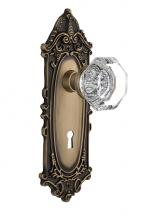 Nostalgic Warehouse 713080 - Nostalgic Warehouse Victorian Plate with Keyhole Passage Waldorf Door Knob in Antique Brass