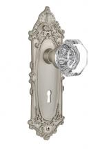 Nostalgic Warehouse 713108 - Nostalgic Warehouse Victorian Plate with Keyhole Passage Waldorf Door Knob in Satin Nickel