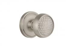 Nostalgic Warehouse 713316 - Nostalgic Warehouse Classic Rosette Privacy Craftsman Door Knob in Satin Nickel