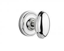 Nostalgic Warehouse 713461 - Nostalgic Warehouse Classic Rosette Privacy Homestead Door Knob in Bright Chrome