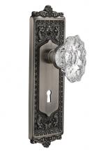 Nostalgic Warehouse 713677 - Nostalgic Warehouse Egg & Dart Plate with Keyhole Passage Chateau Door Knob in Antique Pewter