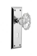 Nostalgic Warehouse 713939 - Nostalgic Warehouse New York Plate Privacy Chateau Door Knob in Bright Chrome