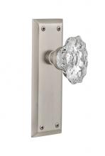 Nostalgic Warehouse 713942 - Nostalgic Warehouse New York Plate Privacy Chateau Door Knob in Satin Nickel