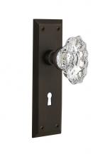 Nostalgic Warehouse 713988 - Nostalgic Warehouse New York Plate with Keyhole Privacy Chateau Door Knob in Oil-Rubbed Bronze