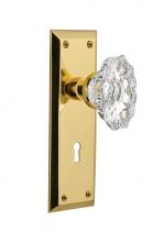 Nostalgic Warehouse 713989 - Nostalgic Warehouse New York Plate with Keyhole Privacy Chateau Door Knob in Polished Brass