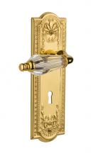 Nostalgic Warehouse 714137 - Nostalgic Warehouse Meadows Plate with Keyhole Passage Parlor Lever in Unlacquered Brass