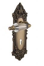 Nostalgic Warehouse 714150 - Nostalgic Warehouse Victorian Plate with Keyhole Passage Parlor Lever in Antique Brass