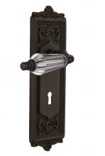 Nostalgic Warehouse 714425 - Nostalgic Warehouse Egg & Dart Plate with Keyhole Privacy Parlor Lever in Oil-Rubbed Bronze