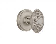 Nostalgic Warehouse 714559 - Nostalgic Warehouse Classic Rosette Privacy Victorian Door Knob in Satin Nickel