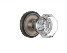 Nostalgic Warehouse 714563 - Nostalgic Warehouse Classic Rosette Privacy Waldorf Door Knob in Antique Pewter