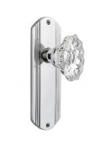 Nostalgic Warehouse 714817 - Nostalgic Warehouse Deco Plate Privacy Chateau Door Knob in Bright Chrome