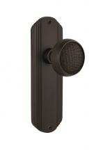 Nostalgic Warehouse 714825 - Nostalgic Warehouse Deco Plate Privacy Craftsman Door Knob in Oil-Rubbed Bronze