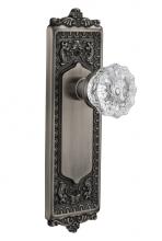 Nostalgic Warehouse 714969 - Nostalgic Warehouse Egg & Dart Plate Privacy Crystal Glass Door Knob in Antique Pewter