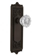 Nostalgic Warehouse 714970 - Nostalgic Warehouse Egg & Dart Plate Privacy Crystal Glass Door Knob in Oil-Rubbed Bronze