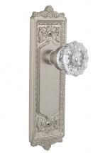 Nostalgic Warehouse 714972 - Nostalgic Warehouse Egg & Dart Plate with Keyhole Privacy Crystal Glass Door Knob in Satin Nic