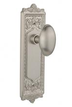 Nostalgic Warehouse 714993 - Nostalgic Warehouse Egg & Dart Plate Privacy Homestead Door Knob in Satin Nickel