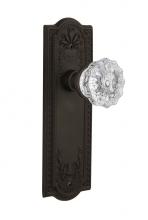 Nostalgic Warehouse 715104 - Nostalgic Warehouse Meadows Plate Privacy Crystal Glass Door Knob in Oil-Rubbed Bronze