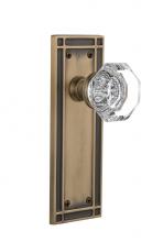 Nostalgic Warehouse 715958 - Nostalgic Warehouse Mission Plate Single Dummy Waldorf Door Knob in Antique Brass