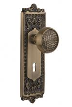 Nostalgic Warehouse 716458 - Nostalgic Warehouse Egg & Dart Plate with Keyhole Single Dummy Craftsman Door Knob in Antique