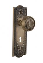 Nostalgic Warehouse 716462 - Nostalgic Warehouse Meadows Plate with Keyhole Single Dummy Craftsman Door Knob in Antique Brass