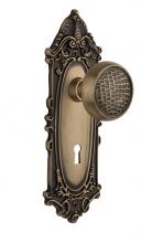 Nostalgic Warehouse 716522 - Nostalgic Warehouse Victorian Plate with Keyhole Double Dummy Craftsman Door Knob in Antique Brass