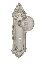 Nostalgic Warehouse 716573 - Nostalgic Warehouse Victorian Plate with Keyhole Privacy Craftsman Door Knob in Satin Nickel