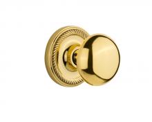 Nostalgic Warehouse 716878 - Nostalgic Warehouse Rope Rosette Passage New York Door Knob in Unlacquered Brass