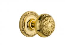 Nostalgic Warehouse 716901 - Nostalgic Warehouse Rope Rosette Privacy Egg & Dart Door Knob in Unlacquered Brass