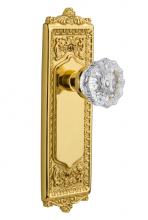 Nostalgic Warehouse 716926 - Nostalgic Warehouse Egg & Dart Plate Passage Crystal Glass Door Knob in Unlacquered Brass