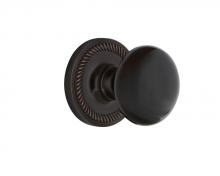 Nostalgic Warehouse 717583 - Nostalgic Warehouse Rope Rosette Privacy Black Porcelain Door Knob in Timeless Bronze