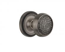 Nostalgic Warehouse 717602 - Nostalgic Warehouse Rope Rosette Privacy Craftsman Door Knob in Antique Pewter