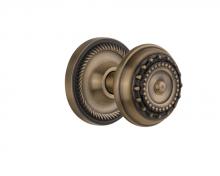 Nostalgic Warehouse 717637 - Nostalgic Warehouse Rope Rosette Privacy Meadows Door Knob in Antique Brass