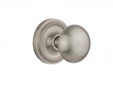 Nostalgic Warehouse 717654 - Nostalgic Warehouse Rope Rosette Privacy New York Door Knob in Satin Nickel