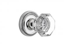 Nostalgic Warehouse 717706 - Nostalgic Warehouse Rope Rosette Privacy Waldorf Door Knob in Bright Chrome