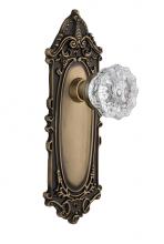 Nostalgic Warehouse 717872 - Nostalgic Warehouse Victorian Plate Privacy Crystal Glass Door Knob in Antique Brass