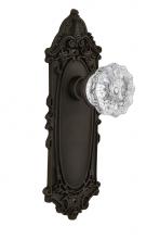 Nostalgic Warehouse 717874 - Nostalgic Warehouse Victorian Plate Privacy Crystal Glass Door Knob in Oil-Rubbed Bronze