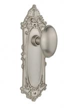 Nostalgic Warehouse 717897 - Nostalgic Warehouse Victorian Plate Privacy Homestead Door Knob in Satin Nickel